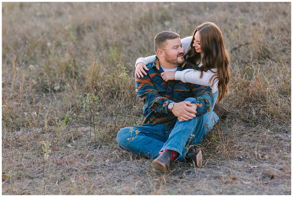 Romantic Engagement Photos at Great Plains Nature Center